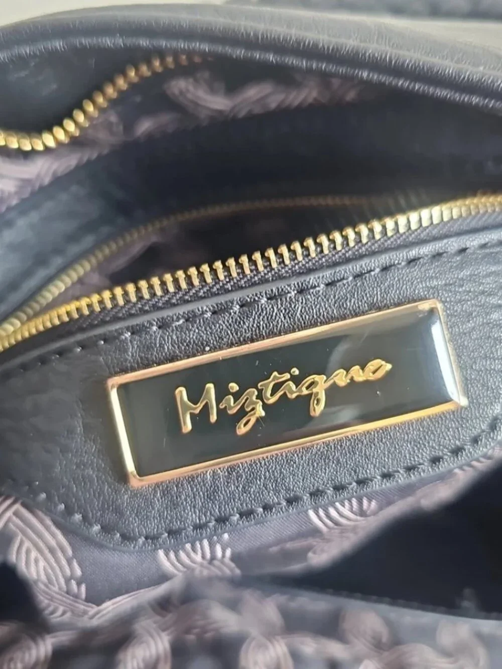 Miztique The Grace Hobo Black Pebble Vegan Leather Bag
